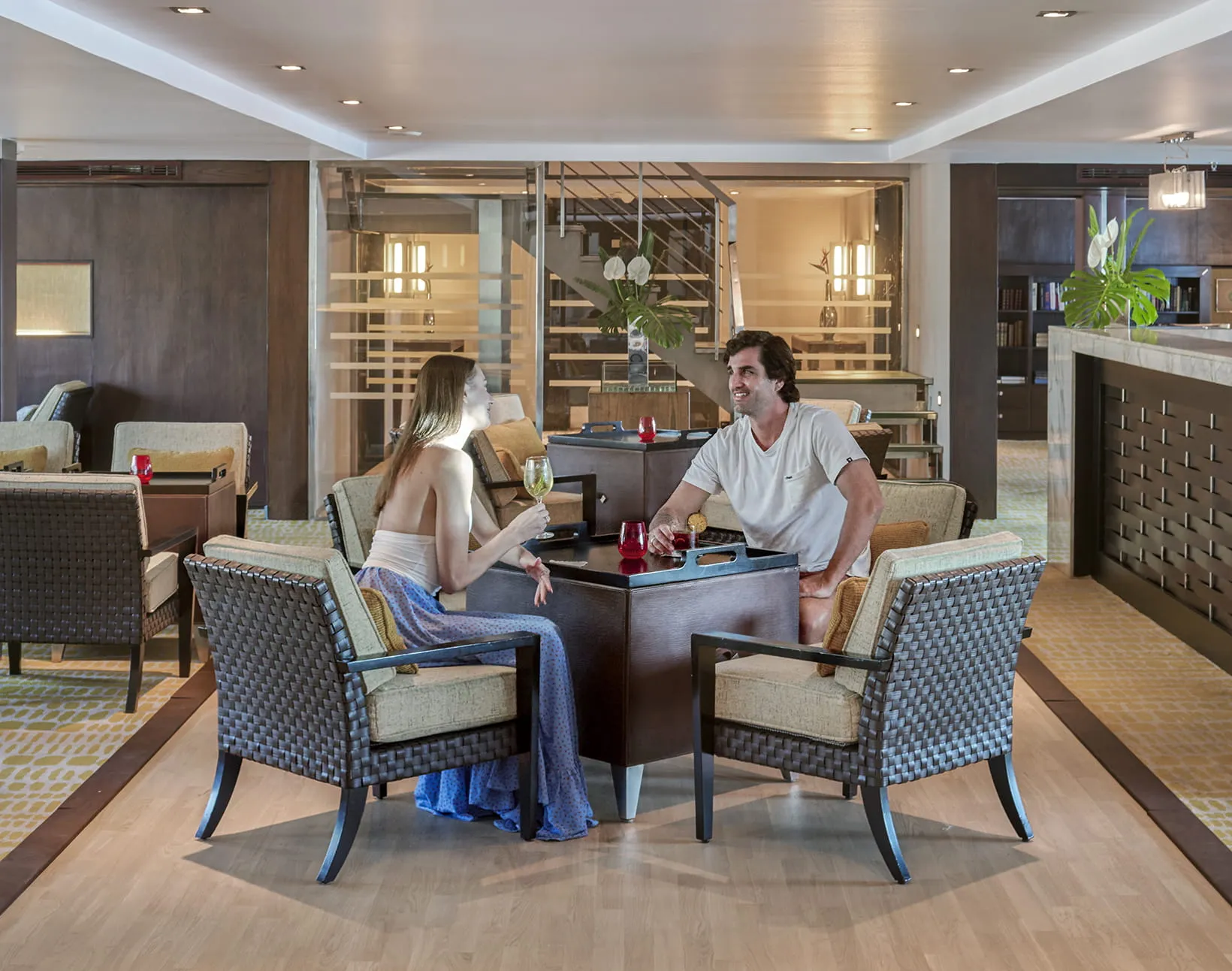 Lounge aboard the The Oberoi Zahra, Luxury Nile Cruiser Nile cruise